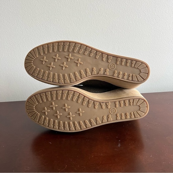 Merona Wool Blend Green Wedge Heel Boots Size 10 - Picture 6 of 7